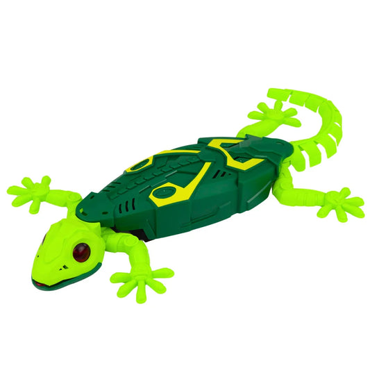 Gekon RC cu telecomandă, urcă pe pereți și se rotește la 360°, verde