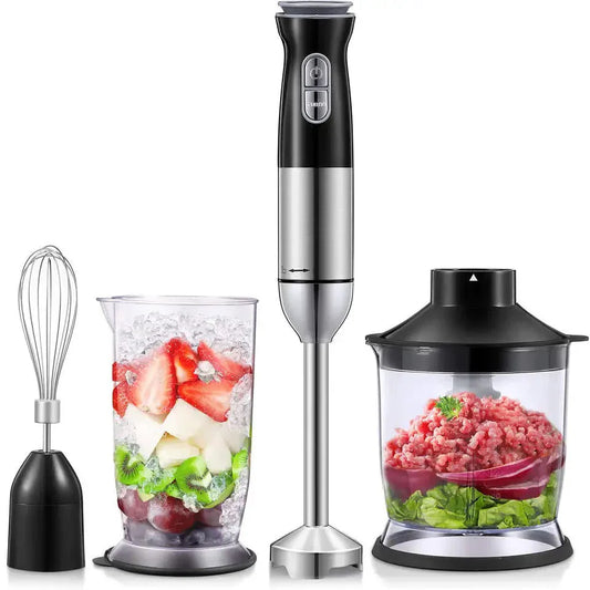 Set blender de mâna 4 in 1, 1500W cu 2 viteze și funcție turbo