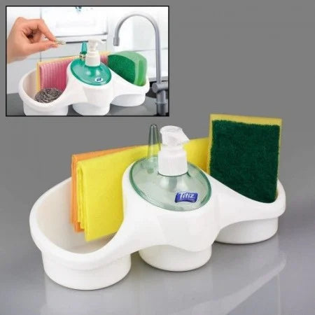 Tigaie electrica 26cm, inteligenta, multifunctionala 3L + Dispenser detergent vase cu suport pentru burete CADOU