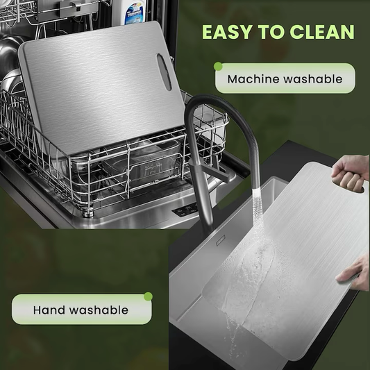 Set 2 tocatoare de bucatarie din otel inoxidabil, usor de curatat, argintiu, 24 & 30 cm