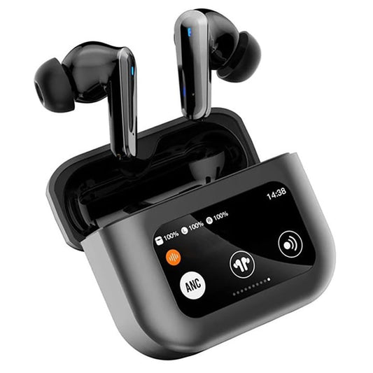 Casti wireless, ZeeTech cu reducere activa a zgomotului, ecran tactil, Negru