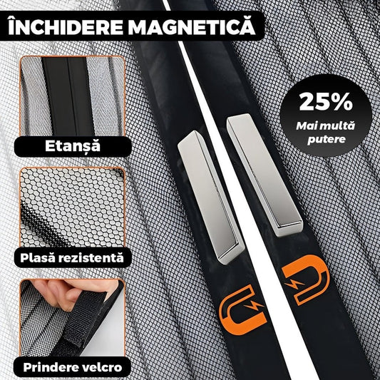 1+1 CADOU Plasa pentru Usa cu Inchidere Magnetica, Anti-Insecte, 210x100 cm