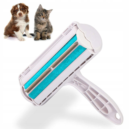 1+1 CADOU Rola, perie, pentru indepartarea parului de caine si pisica, reutilizabila, albastru, 6x20 cm