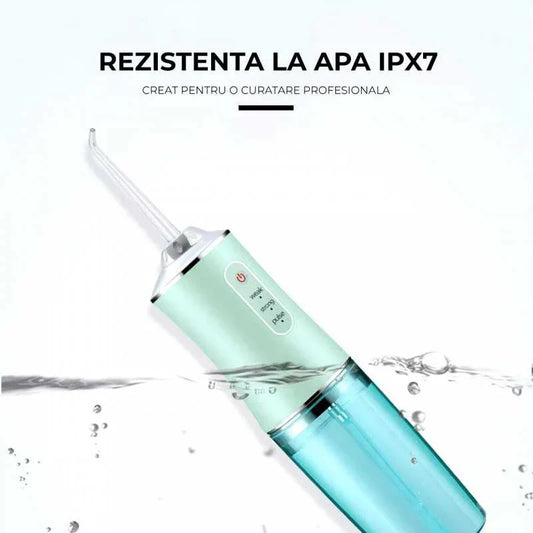 1+1 CADOU Irigator oral pentru dus bucal cu 4 capete de curatare, rezervor 220 ml