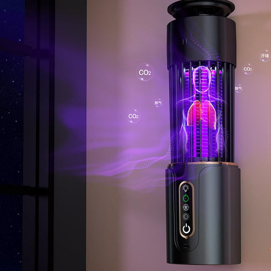 Lampa UV anti insecte, tantari si muste, 2 in 1, acumulator, cu functie de lampa de veghe