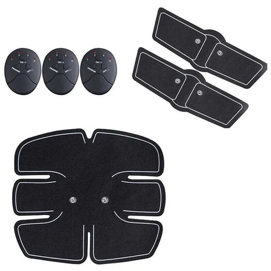 1+1 CADOU Kit Electrostimulator EMS cu 3 piese abdomen, maini, picioare pentru stimularea si cresterea musculaturii