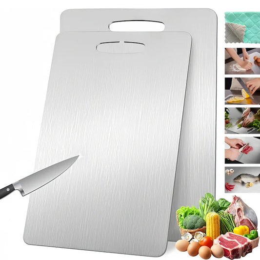 Set 2 tocatoare de bucatarie din otel inoxidabil, usor de curatat, argintiu, 24 & 30 cm