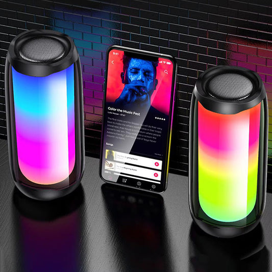 Boxa portabila cu lumini colorate, Bluetooth, PLUSE5