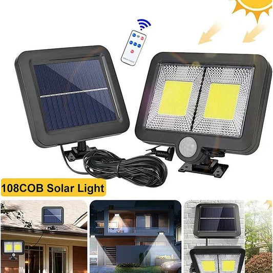 Set 2 sau 6 Lampi Solare LED SL-F108 COB cu senzor de miscare + telecomanda