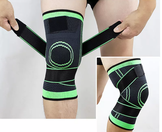 1+1 CADOU Genunchiera Elastica Ajustabila cu bretele elastice, bandaj pentru genunchi cu compresie