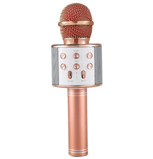 Microfon karaoke fara fir, acumulator incorporat. Compatibil iOS si android, tablete iPad si PC, bluetooth