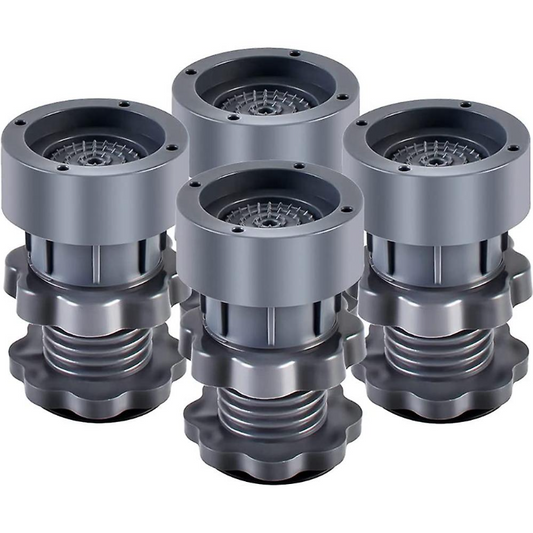 Set 4 picioruse reglabile pentru masina de spalat, anti-zgomot si antiderapante, suporti amortizare vibratii masina de spalat, amortizoare uscator de rufe, frigider, mobilier